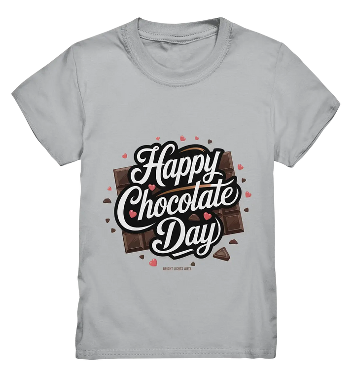 Happy Chocolate Day Festliches Design mit Schokoladenherzen und tafeln - Kids Premium Shirt Bright Lights Arts