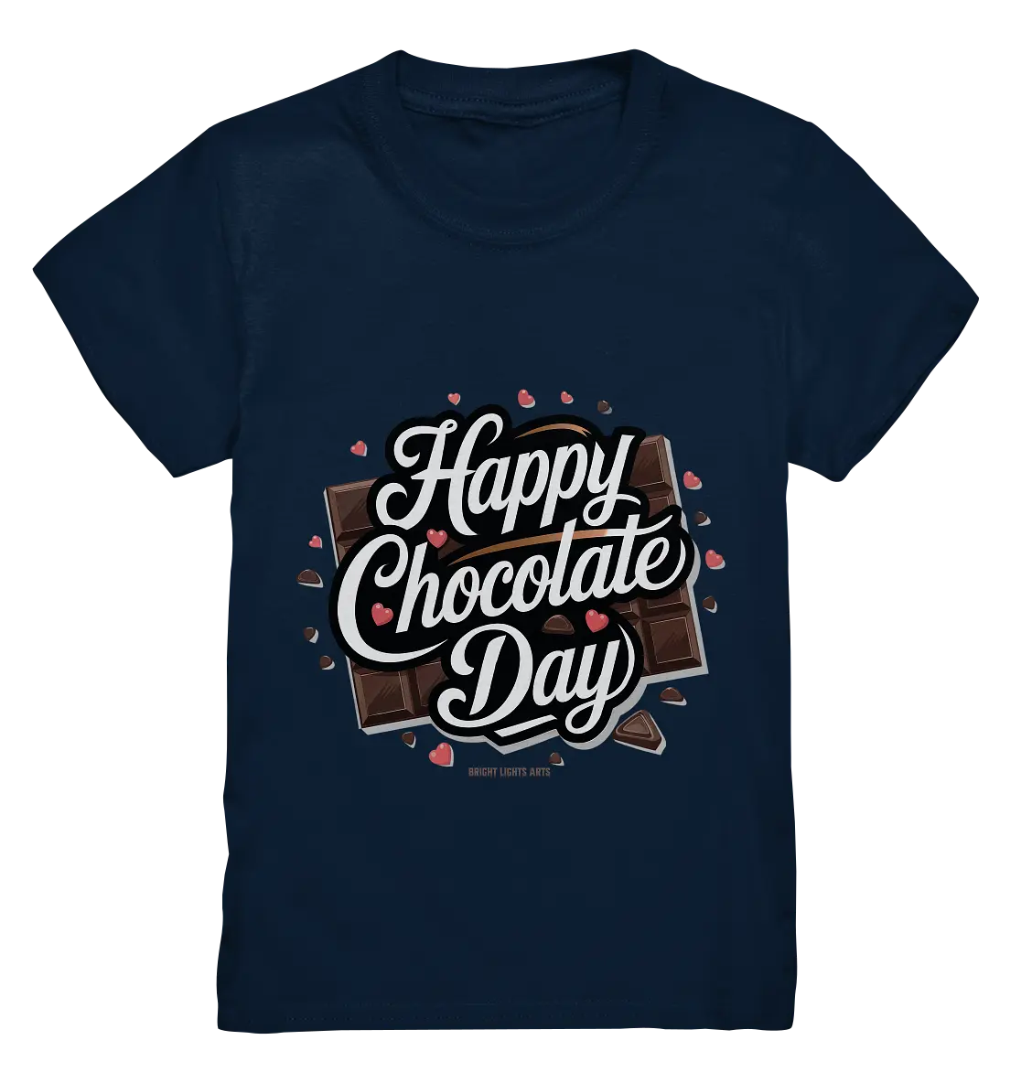 Happy Chocolate Day Festliches Design mit Schokoladenherzen und tafeln - Kids Premium Shirt Bright Lights Arts