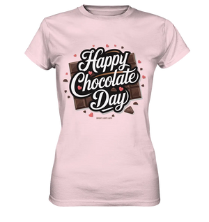 Happy Chocolate Day Festliches Design mit Schokoladenherzen und tafeln - Ladies Premium Shirt Bright Lights Arts