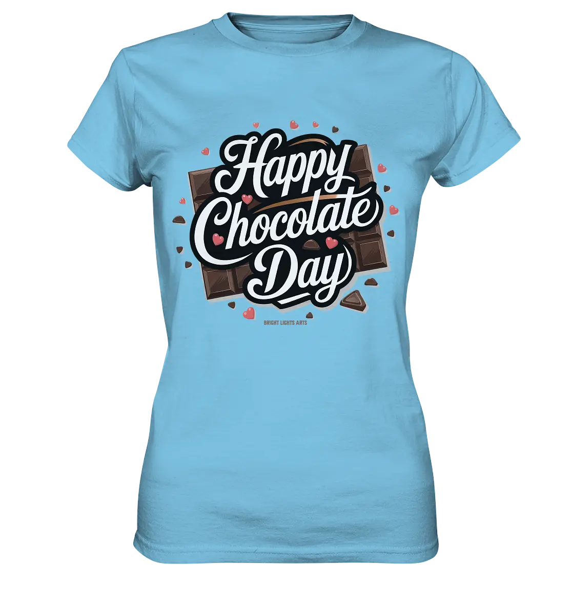 Happy Chocolate Day Festliches Design mit Schokoladenherzen und tafeln - Ladies Premium Shirt Bright Lights Arts