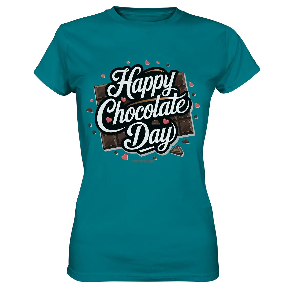 Happy Chocolate Day Festliches Design mit Schokoladenherzen und tafeln - Ladies Premium Shirt Bright Lights Arts