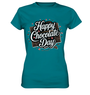 Happy Chocolate Day Festliches Design mit Schokoladenherzen und tafeln - Ladies Premium Shirt Bright Lights Arts