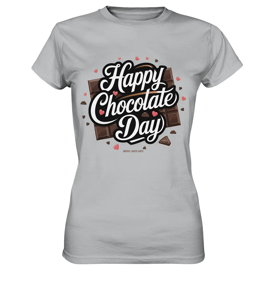 Happy Chocolate Day Festliches Design mit Schokoladenherzen und tafeln - Ladies Premium Shirt Bright Lights Arts