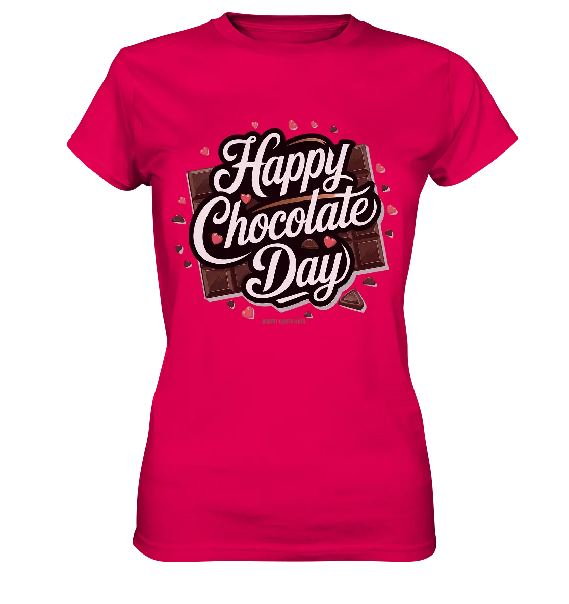 Happy Chocolate Day Festliches Design mit Schokoladenherzen und tafeln - Ladies Premium Shirt Bright Lights Arts