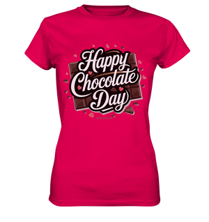 Happy Chocolate Day Festliches Design mit Schokoladenherzen und tafeln - Ladies Premium Shirt Bright Lights Arts