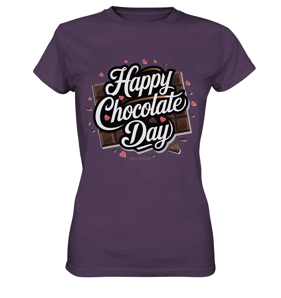 Happy Chocolate Day Festliches Design mit Schokoladenherzen und tafeln - Ladies Premium Shirt Bright Lights Arts