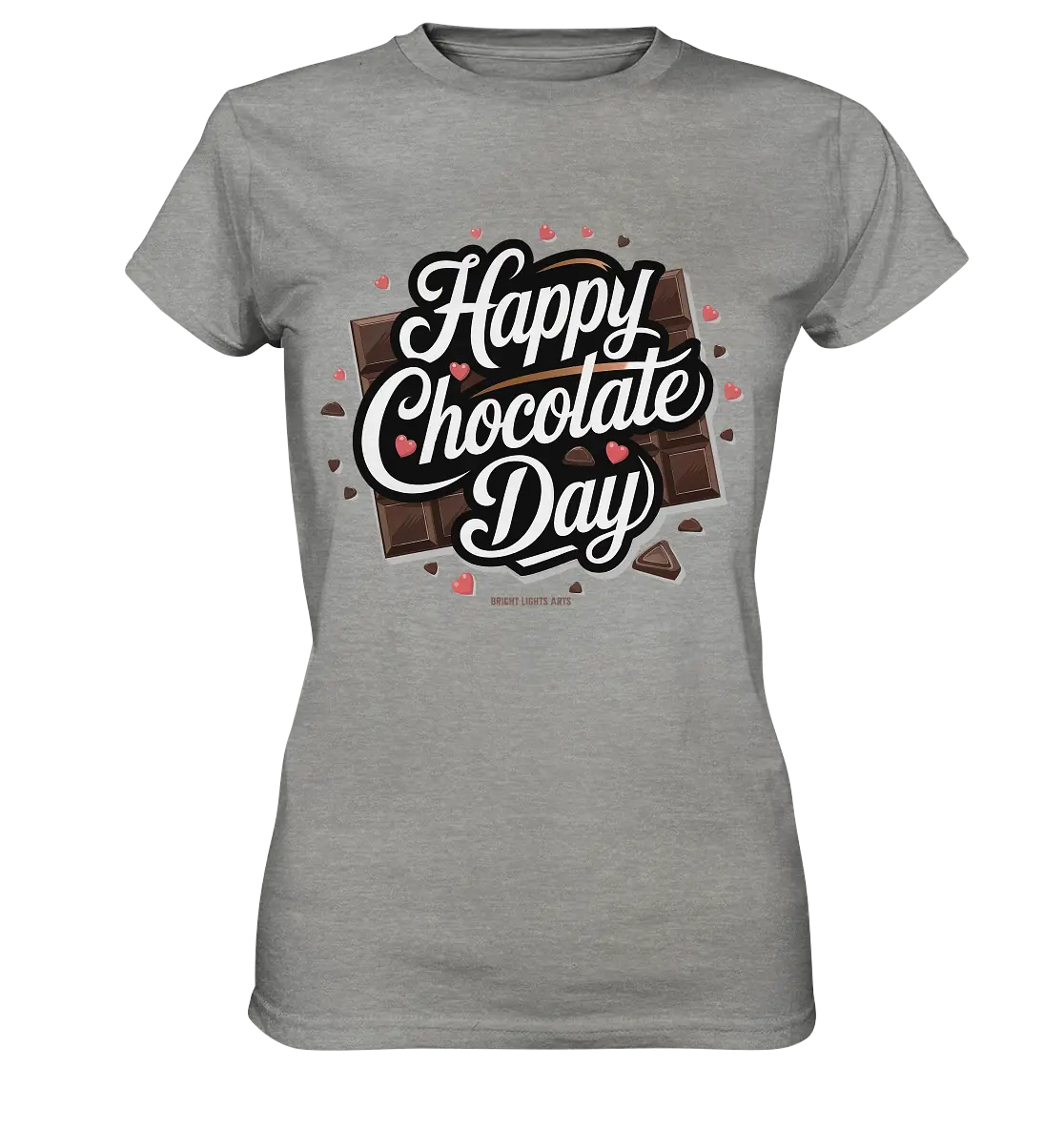 Happy Chocolate Day Festliches Design mit Schokoladenherzen und tafeln - Ladies Premium Shirt Bright Lights Arts