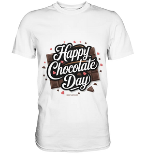 Happy Chocolate Day Festliches Design mit Schokoladenherzen und tafeln - Premium Shirt Bright Lights Arts