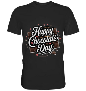 Happy Chocolate Day Festliches Design mit Schokoladenherzen und tafeln - Premium Shirt Bright Lights Arts