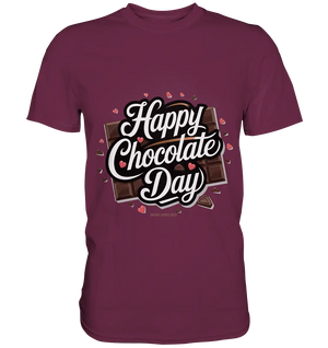 Happy Chocolate Day Festliches Design mit Schokoladenherzen und tafeln - Premium Shirt Bright Lights Arts