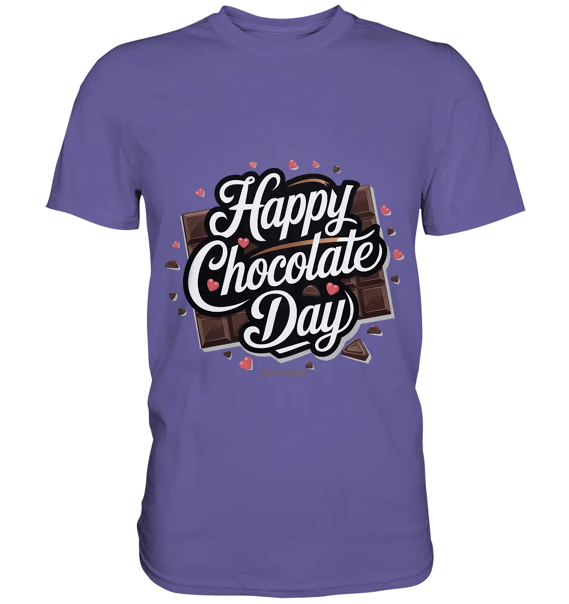 Happy Chocolate Day Festliches Design mit Schokoladenherzen und tafeln - Premium Shirt Bright Lights Arts