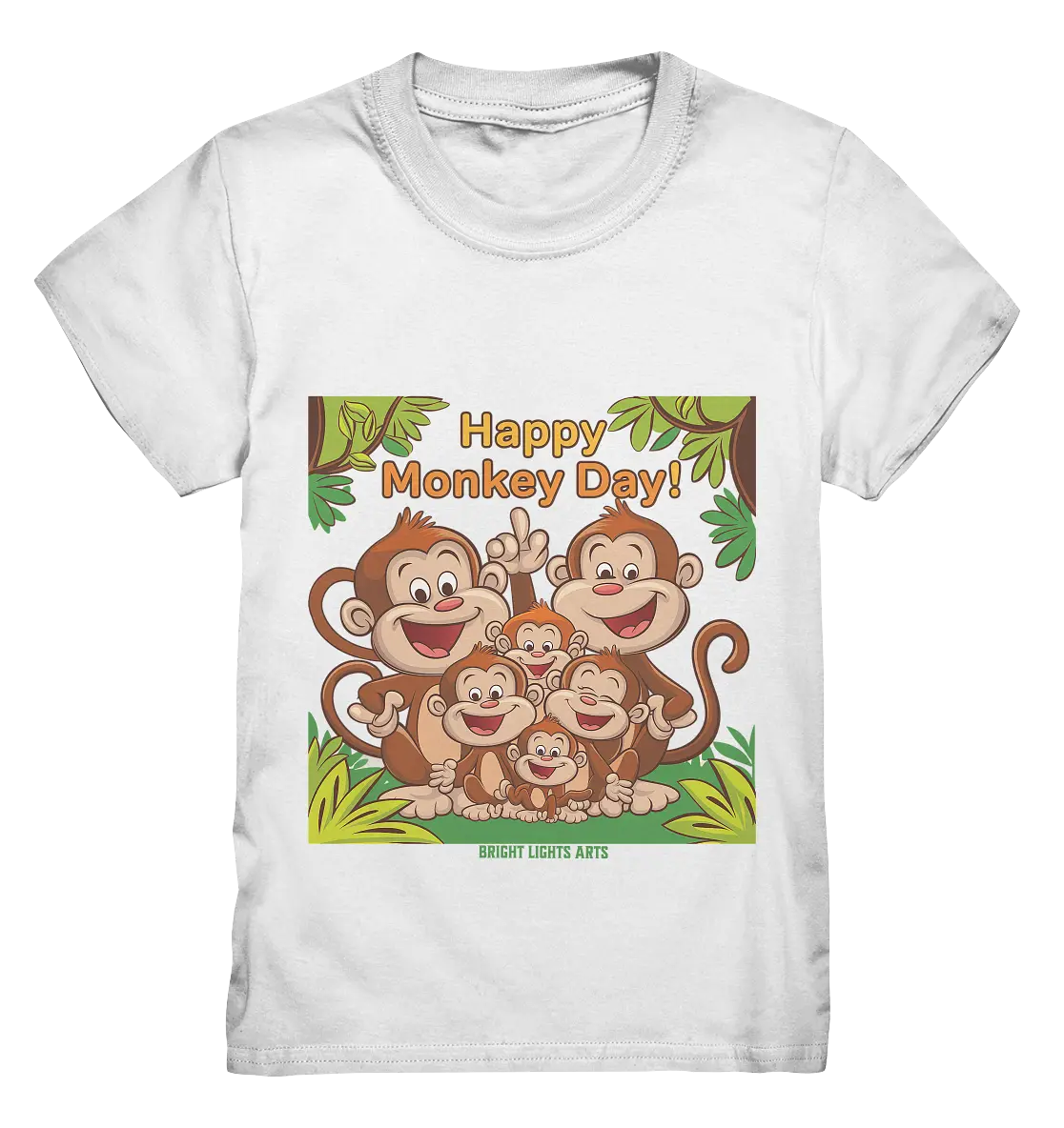 Happy Monkey Day – Fröhliche Affenfamilie - Kids Premium Shirt Bright Lights Arts