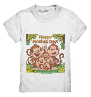Happy Monkey Day – Fröhliche Affenfamilie - Kids Premium Shirt Bright Lights Arts