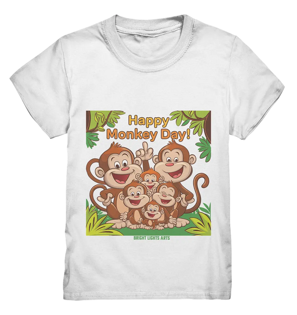 Happy Monkey Day – Fröhliche Affenfamilie - Kids Premium Shirt Bright Lights Arts