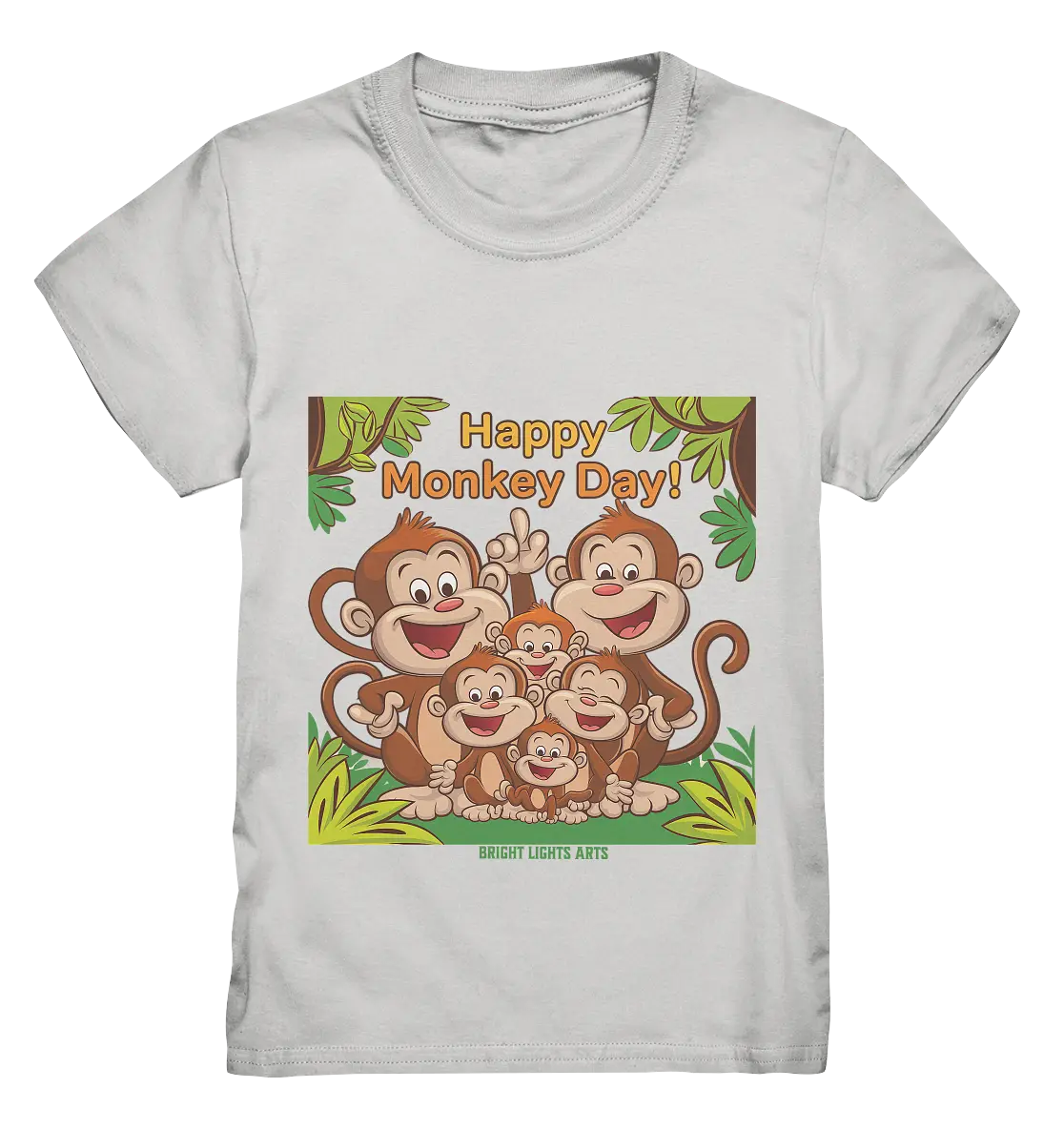 Happy Monkey Day – Fröhliche Affenfamilie - Kids Premium Shirt Bright Lights Arts