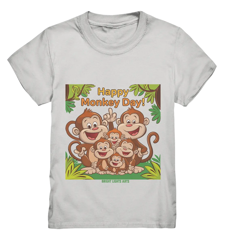 Happy Monkey Day – Fröhliche Affenfamilie - Kids Premium Shirt Bright Lights Arts