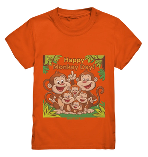 Happy Monkey Day – Fröhliche Affenfamilie - Kids Premium Shirt Bright Lights Arts