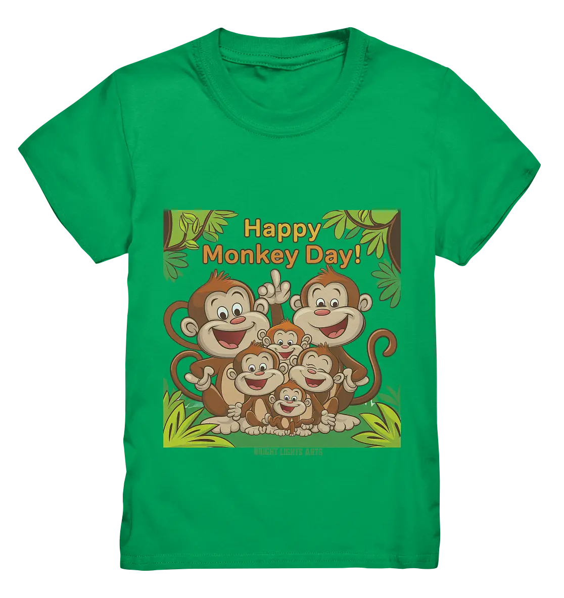 Happy Monkey Day – Fröhliche Affenfamilie - Kids Premium Shirt Bright Lights Arts