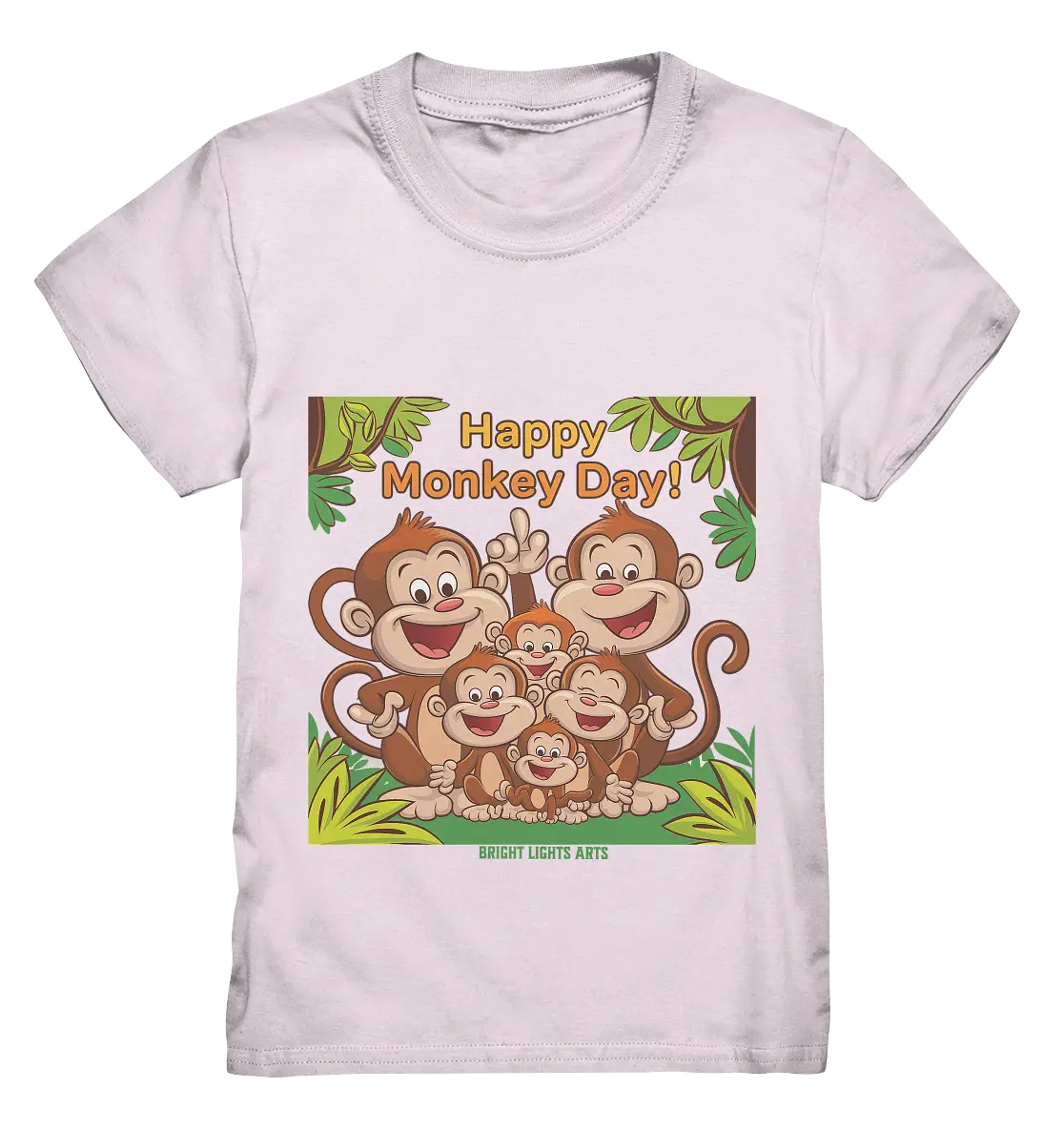 Happy Monkey Day – Fröhliche Affenfamilie - Kids Premium Shirt Bright Lights Arts