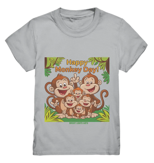 Happy Monkey Day – Fröhliche Affenfamilie - Kids Premium Shirt Bright Lights Arts