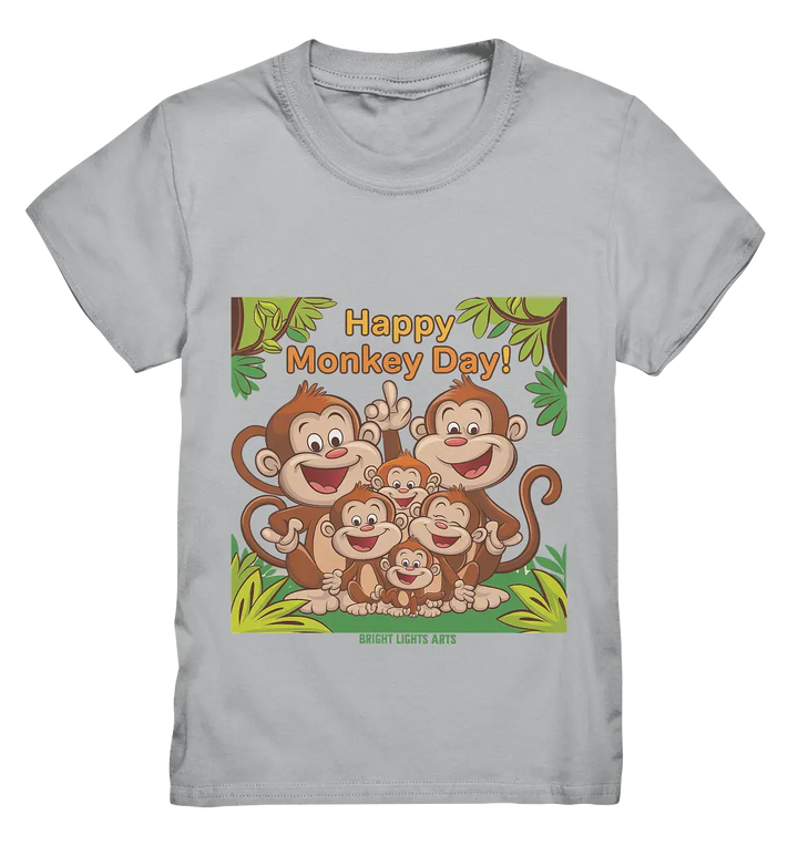 Happy Monkey Day – Fröhliche Affenfamilie - Kids Premium Shirt Bright Lights Arts