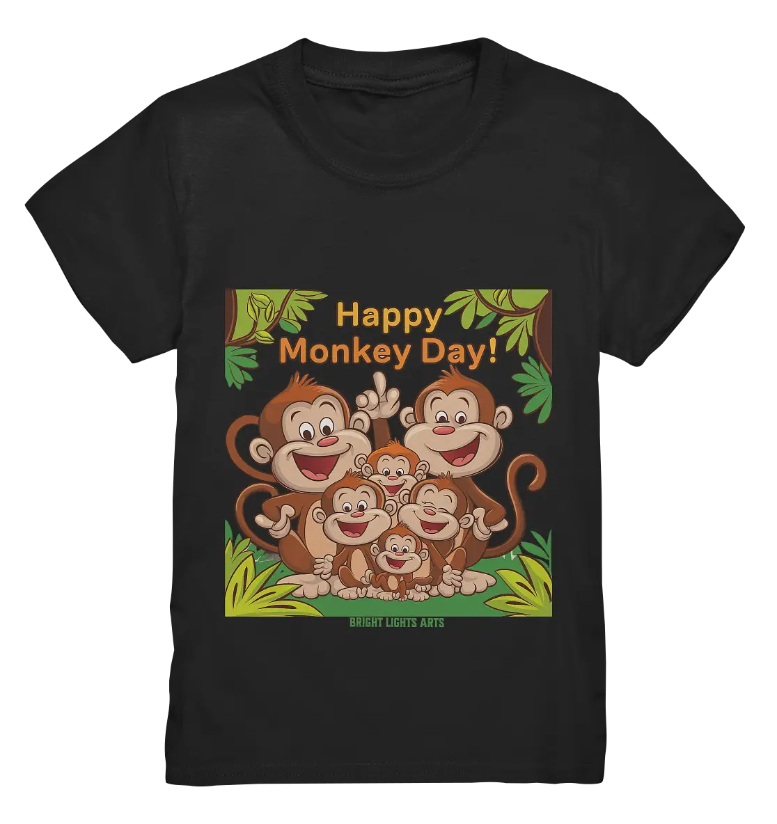 Happy Monkey Day – Fröhliche Affenfamilie - Kids Premium Shirt Bright Lights Arts