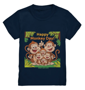 Happy Monkey Day – Fröhliche Affenfamilie - Kids Premium Shirt Bright Lights Arts