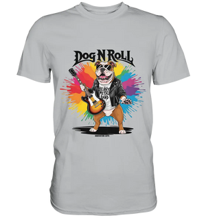 Heavy Metal Bulldogge – Rockig und cool! - Premium Shirt Bright Lights Arts