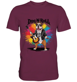 Heavy Metal Bulldogge – Rockig und cool! - Premium Shirt Bright Lights Arts
