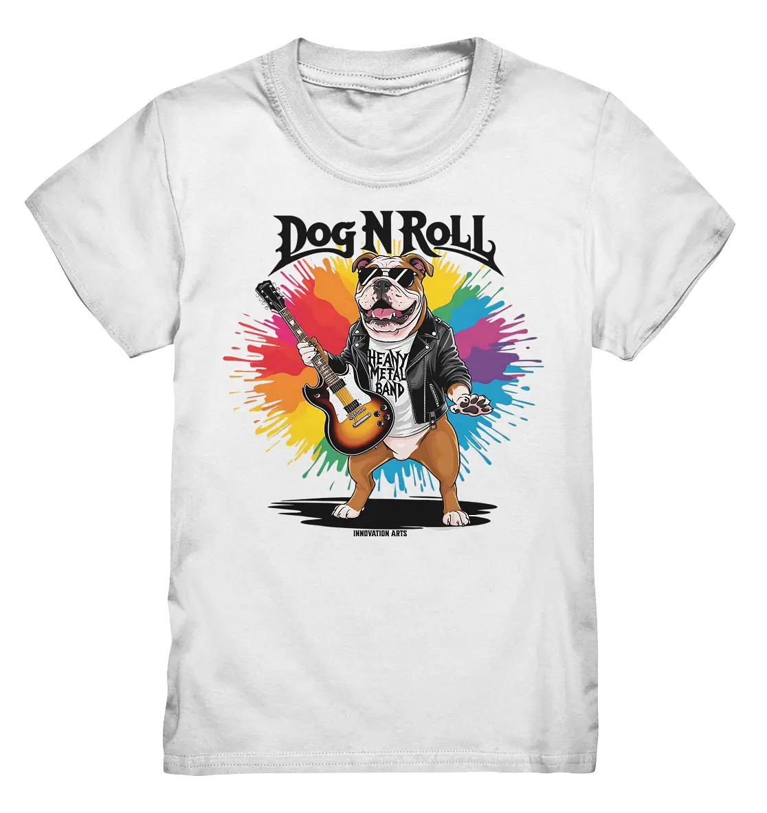 „Heavy Metal Bulldogge“ – Rockig und cool! - Kids Premium Shirt Bright Lights Arts