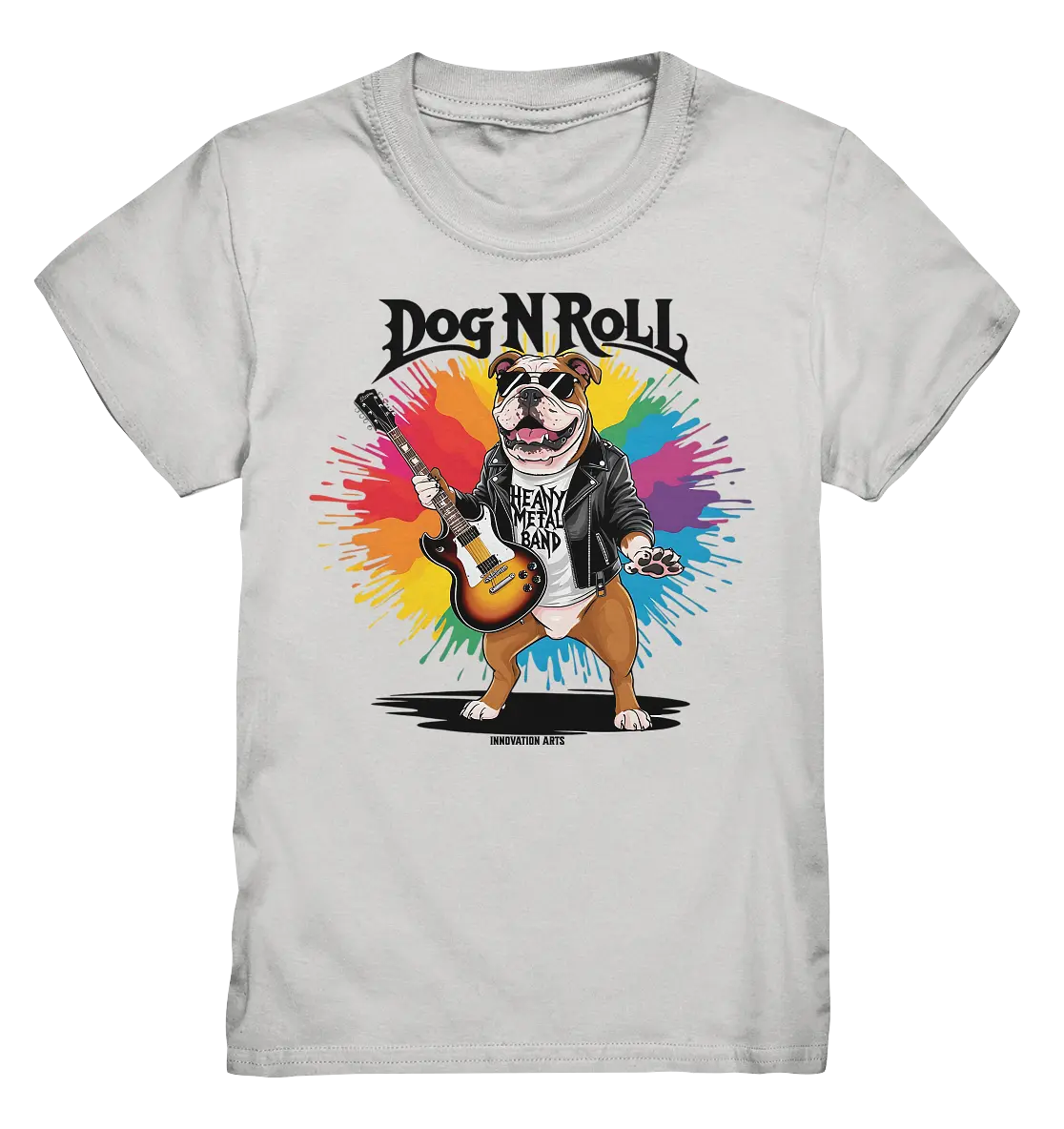„Heavy Metal Bulldogge“ – Rockig und cool! - Kids Premium Shirt Bright Lights Arts