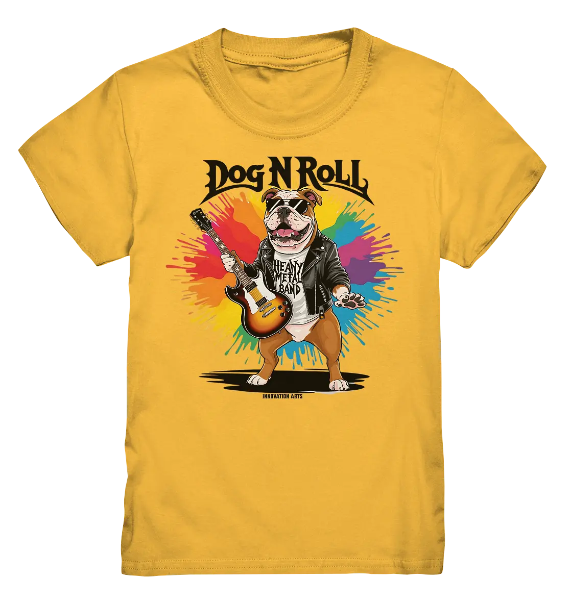 „Heavy Metal Bulldogge“ – Rockig und cool! - Kids Premium Shirt Bright Lights Arts