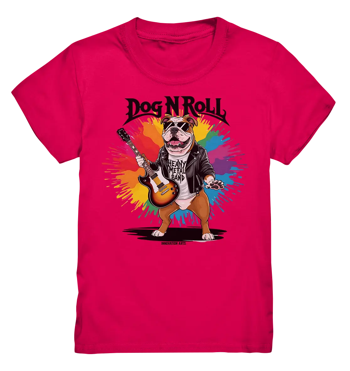„Heavy Metal Bulldogge“ – Rockig und cool! - Kids Premium Shirt Bright Lights Arts