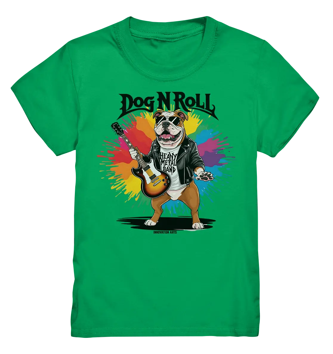 „Heavy Metal Bulldogge“ – Rockig und cool! - Kids Premium Shirt Bright Lights Arts
