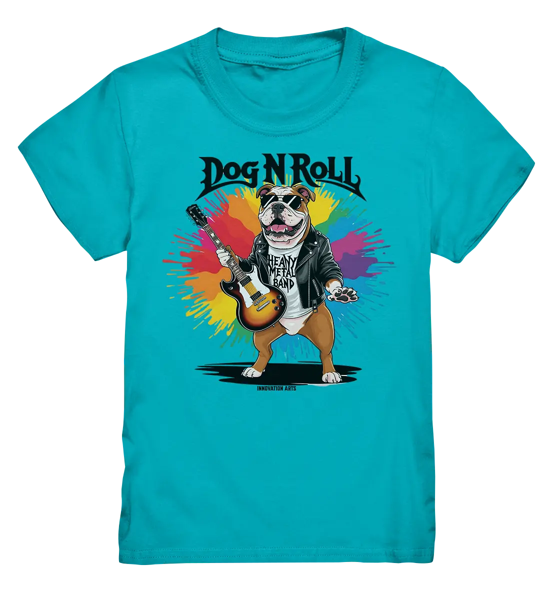 „Heavy Metal Bulldogge“ – Rockig und cool! - Kids Premium Shirt Bright Lights Arts