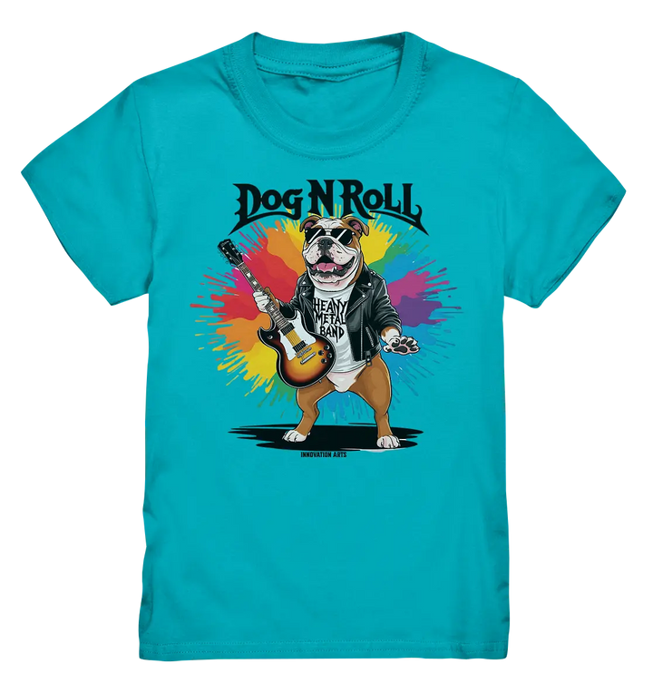 „Heavy Metal Bulldogge“ – Rockig und cool! - Kids Premium Shirt Bright Lights Arts