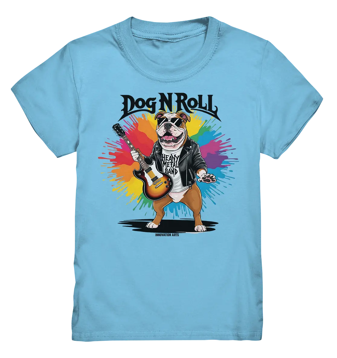 „Heavy Metal Bulldogge“ – Rockig und cool! - Kids Premium Shirt Bright Lights Arts