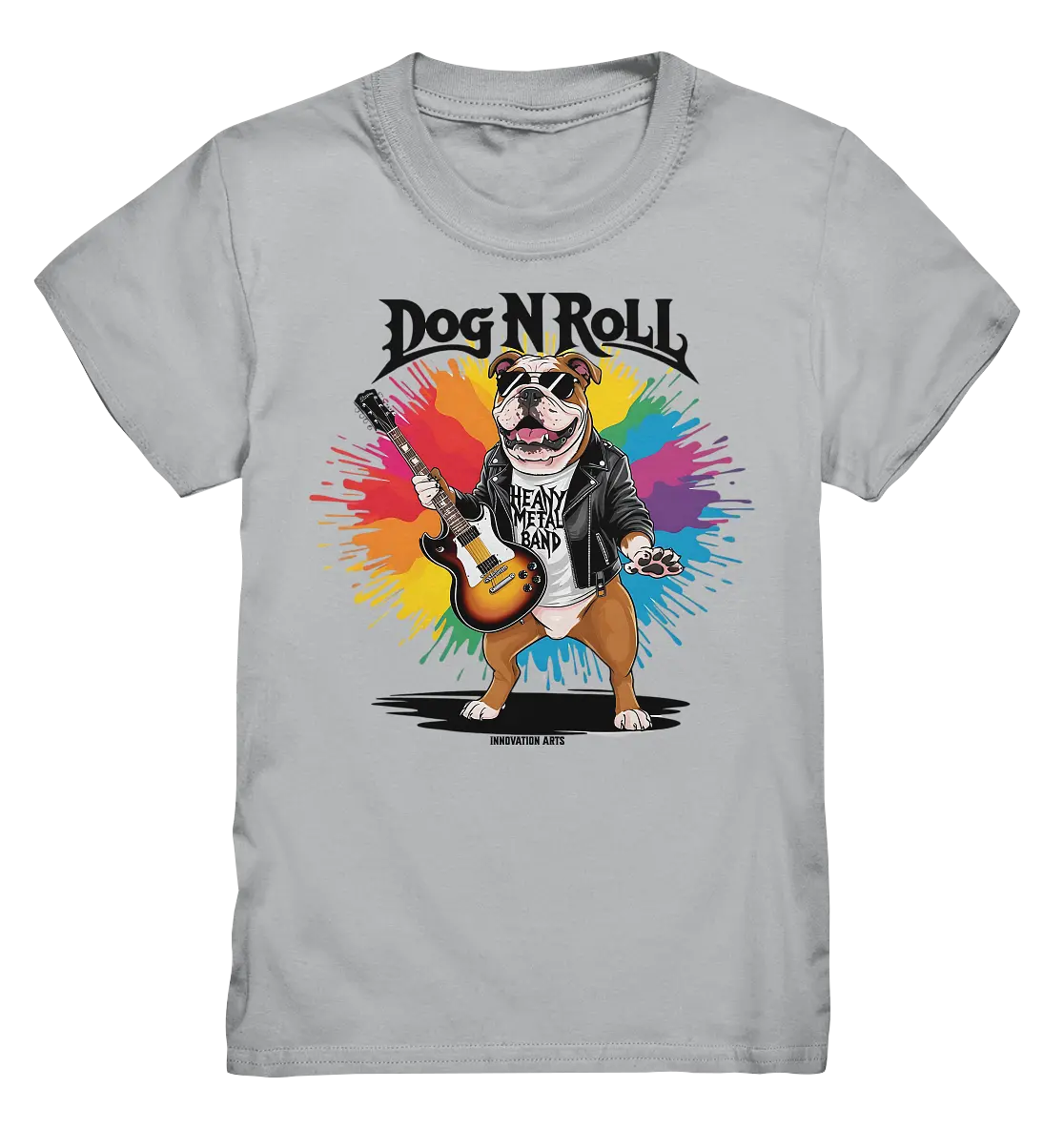 „Heavy Metal Bulldogge“ – Rockig und cool! - Kids Premium Shirt Bright Lights Arts