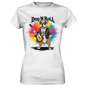 „Heavy Metal Bulldogge“ – Rockig und cool! - Ladies Premium Shirt Bright Lights Arts