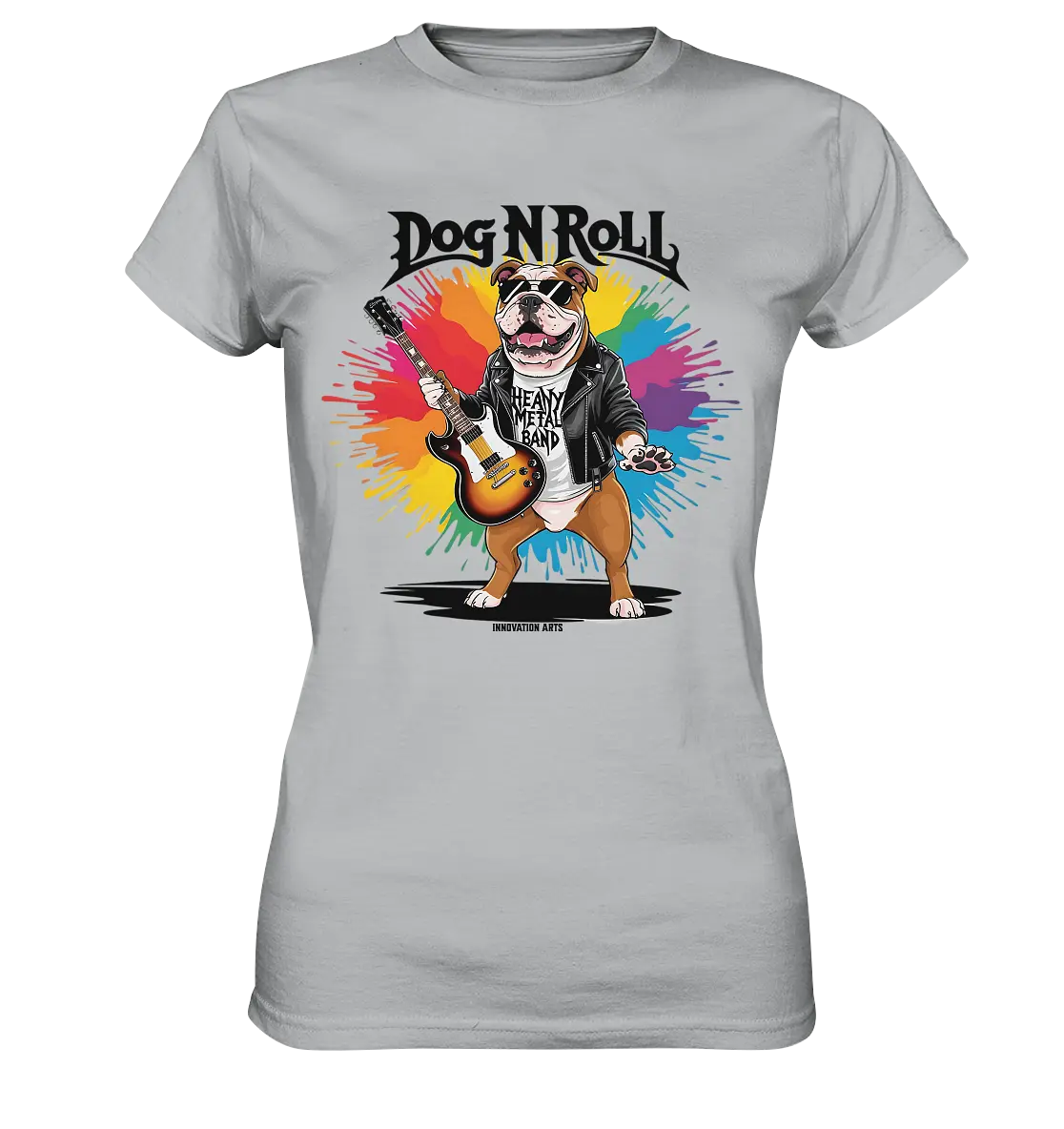 „Heavy Metal Bulldogge“ – Rockig und cool! - Ladies Premium Shirt Bright Lights Arts