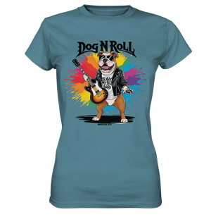 „Heavy Metal Bulldogge“ – Rockig und cool! - Ladies Premium Shirt Bright Lights Arts