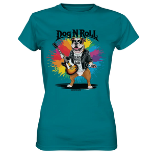 „Heavy Metal Bulldogge“ – Rockig und cool! - Ladies Premium Shirt Bright Lights Arts