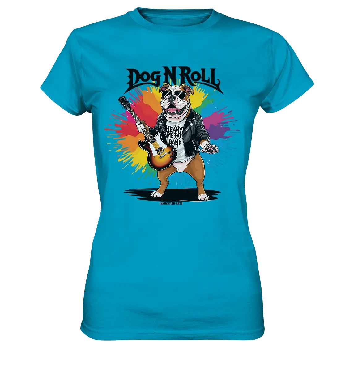 „Heavy Metal Bulldogge“ – Rockig und cool! - Ladies Premium Shirt Bright Lights Arts