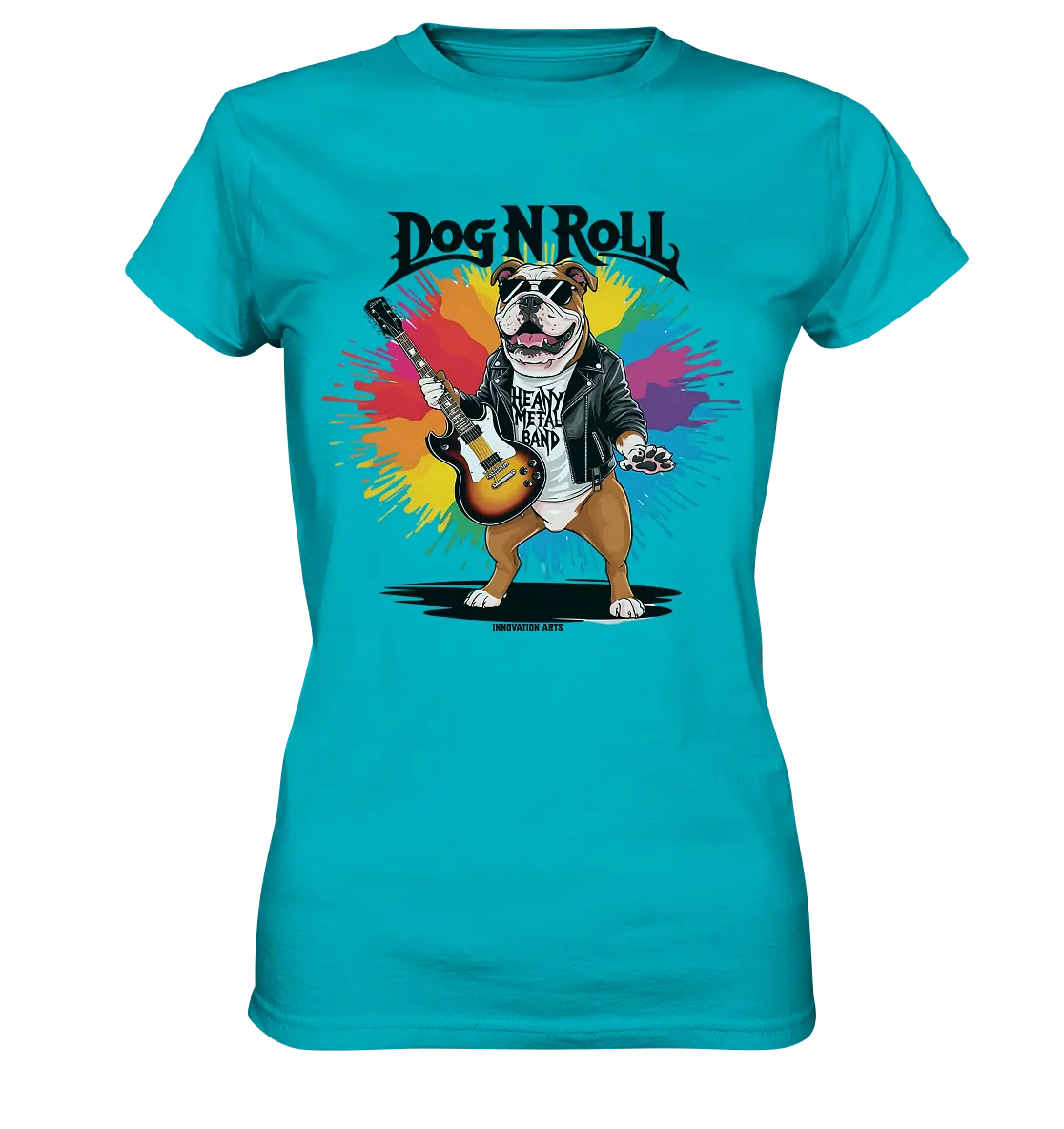 „Heavy Metal Bulldogge“ – Rockig und cool! - Ladies Premium Shirt Bright Lights Arts