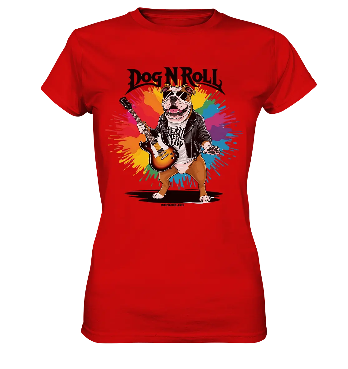 „Heavy Metal Bulldogge“ – Rockig und cool! - Ladies Premium Shirt Bright Lights Arts