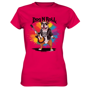 „Heavy Metal Bulldogge“ – Rockig und cool! - Ladies Premium Shirt Bright Lights Arts