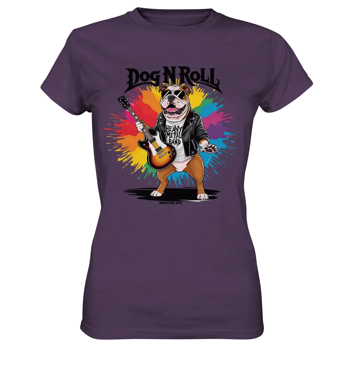 „Heavy Metal Bulldogge“ – Rockig und cool! - Ladies Premium Shirt Bright Lights Arts
