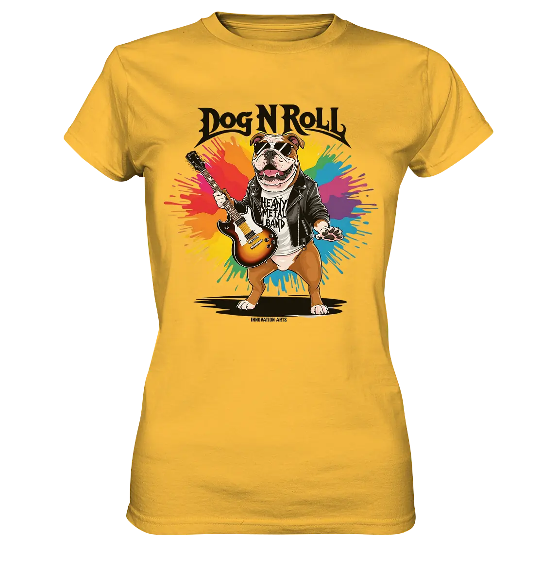 „Heavy Metal Bulldogge“ – Rockig und cool! - Ladies Premium Shirt Bright Lights Arts