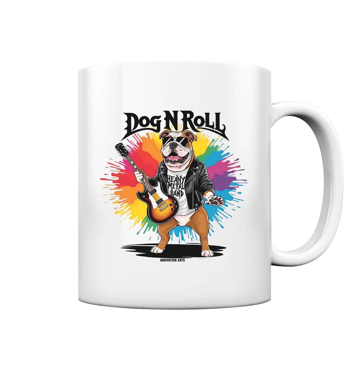 „Heavy Metal Bulldogge“ – Rockig und cool! - Tasse glossy Bright Lights Arts