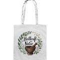 Heilkraft der Natur – Pflanzliches Logo - Baumwolltasche Bright Lights Arts